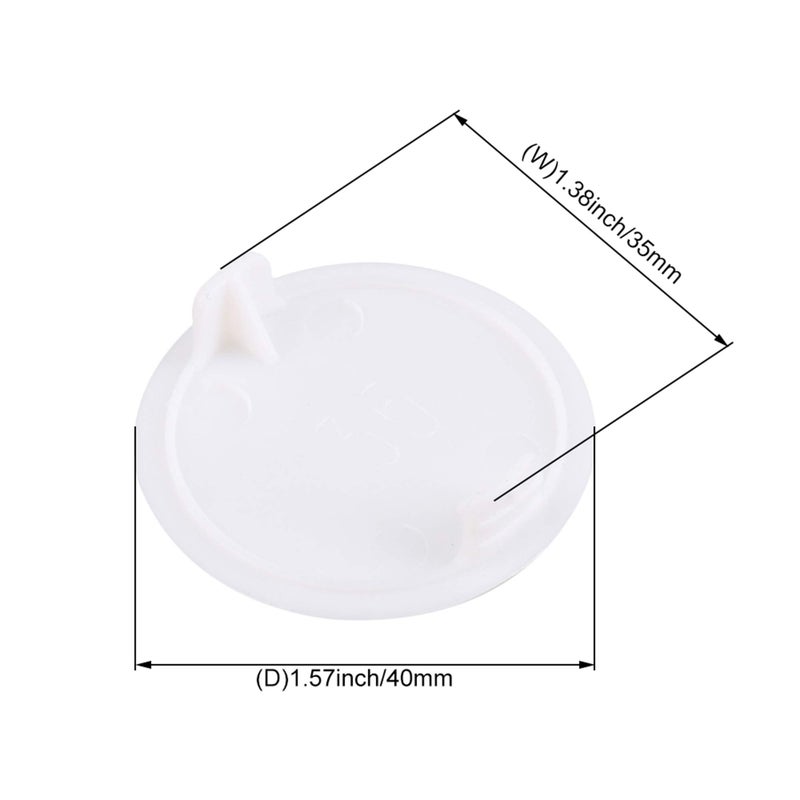 RDEXP 100PCS Plastic Concealed Hinge Hole Cover Plug Cap White - Image 4